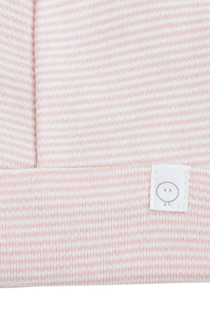 Organic Baby Streifenmütze rosa