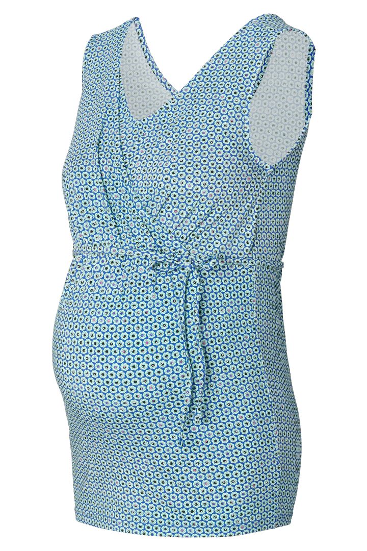 Ecovero Cross-Over Umstandstop mit Allover Print