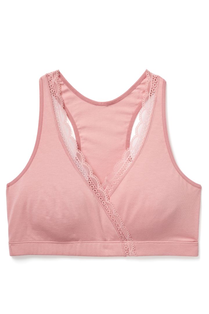 Schlaf Still BH mit Spitze altrosa