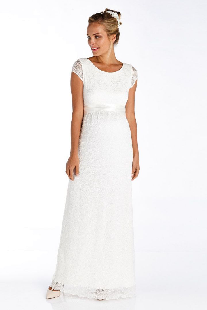 Shift Maternity Wedding Dress Long