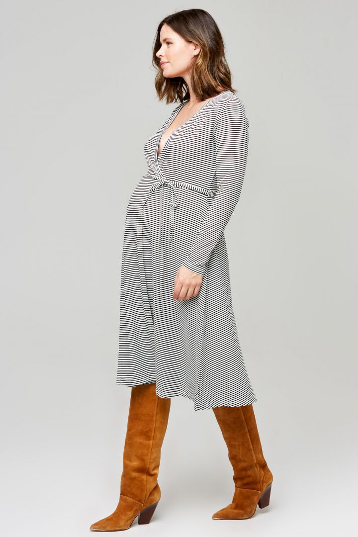 Umstands- und Still-Wickelkleid aus Bambus Viskose