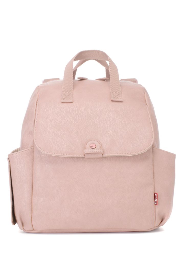 Wickelrucksack aus veganem Kunstleder hellrosa