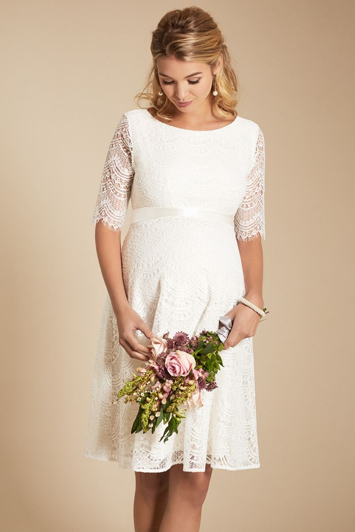A-Line Maternity Wedding Dress with Back Cut-Out