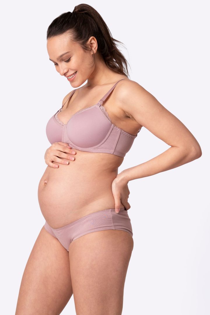 Umstandsslip aus Baumwolle mauve