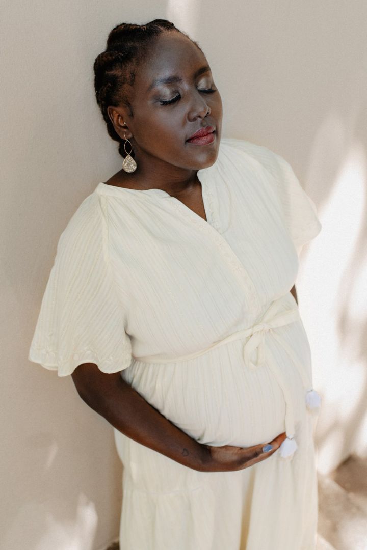 Maxi Maternity and Nursing Dress vanilla