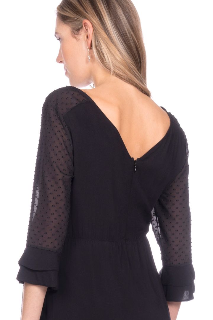Sheer Dot Maternity Dress