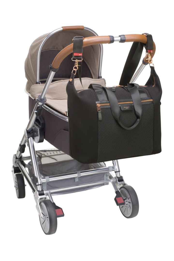 Stevie Luxe Wickeltasche schwarz Storksak