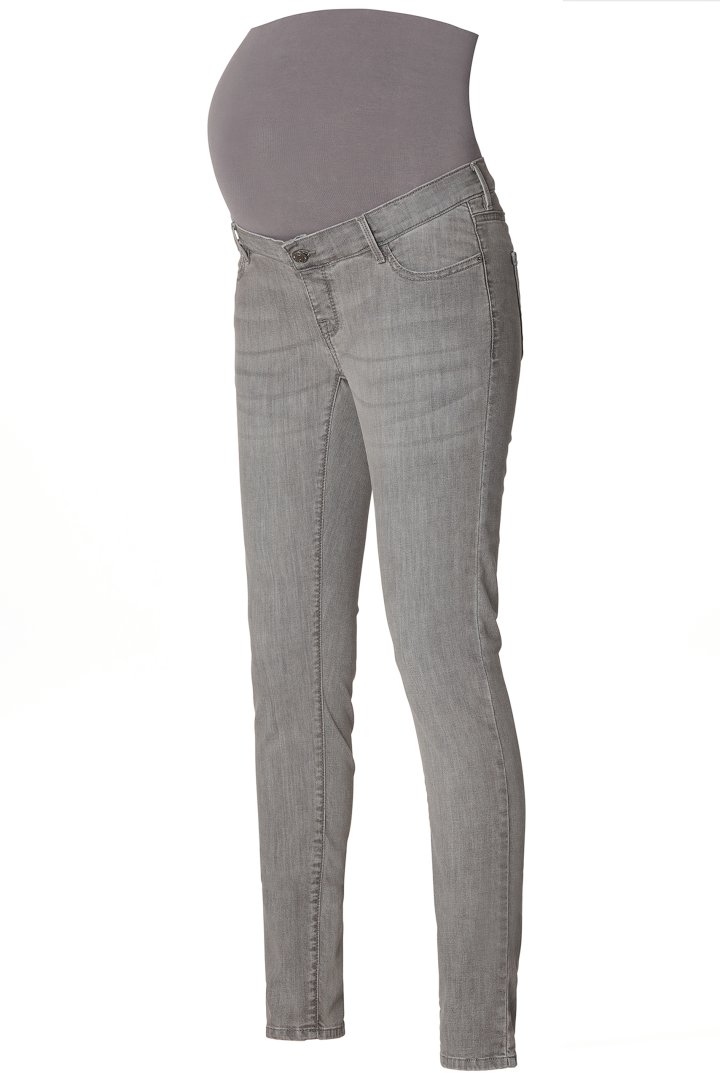Skinny Umstandsjeans grau