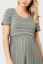 Preview: Maternity and Nursing Dress olive / weiß Striped
