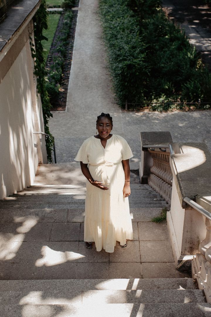 Maxi Maternity and Nursing Dress vanilla