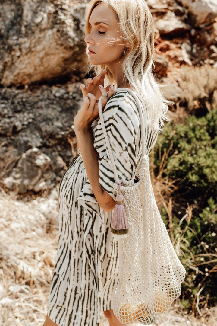 Umstands- und Stillkaftan mit Batik Print