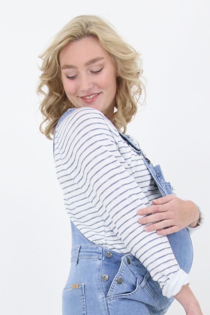 Breton Umstands- und Stillshirt gestreift navy