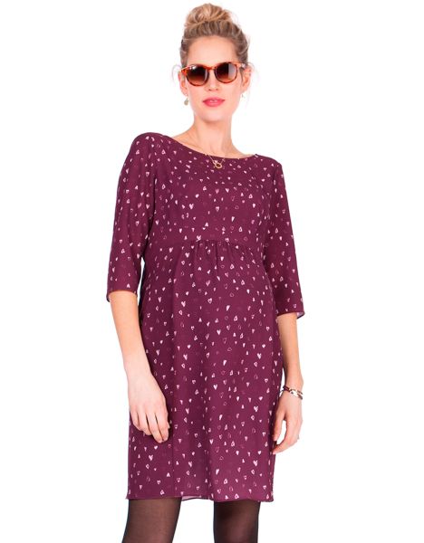 Umstandskleid mit Herzchen-Print