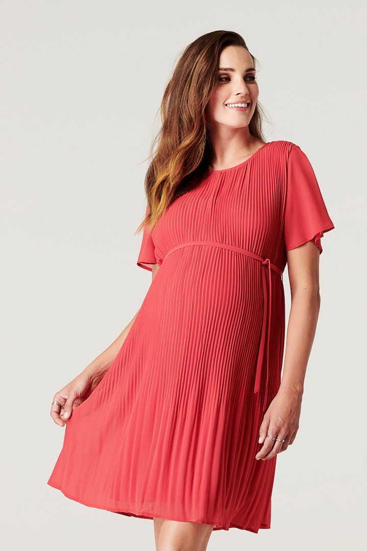 Eco Maternity Dress with Pleats