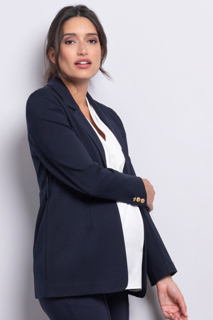 Ponte Umstandsblazer mit Rips-Band