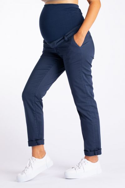 Chino Umstandshose aus Bio-Baumwolle navy