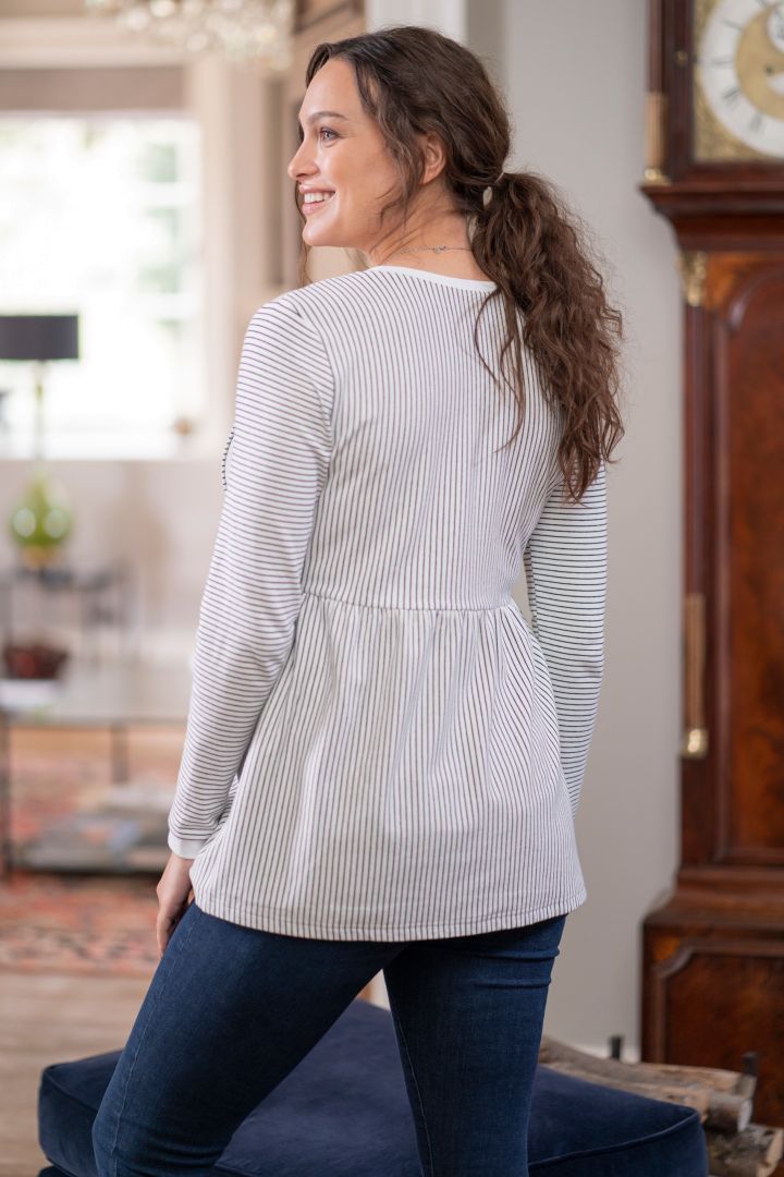 Maternity and Nursing Tunic with Stripes