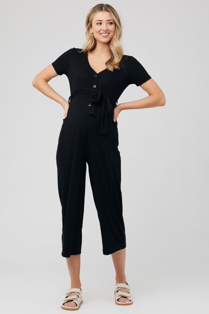 Ribbed Umstands- und Still-Jumpsuit