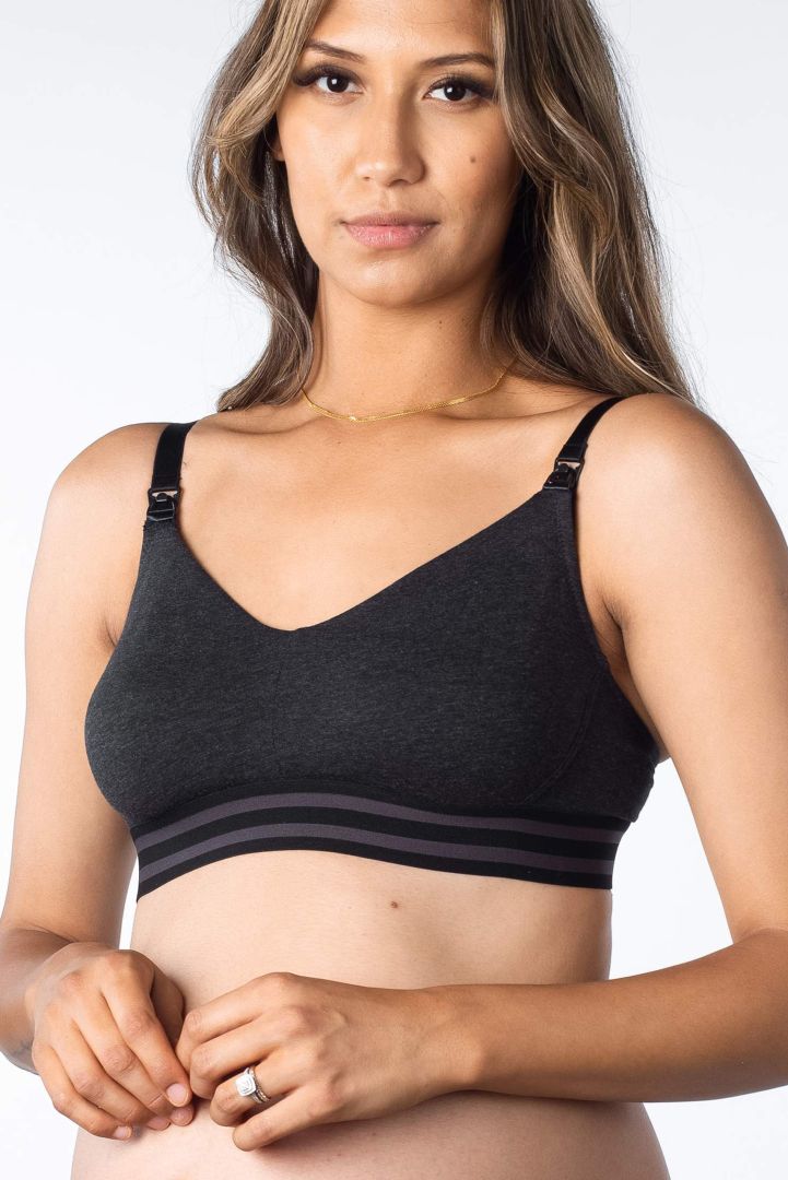 Multifit Schwangerschafts- und Still BH aus Baumwolle schwarz