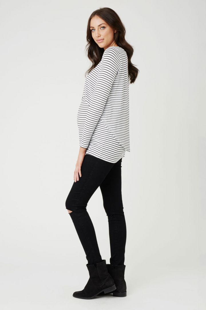 Ripped Umstandsjeggings schwarz