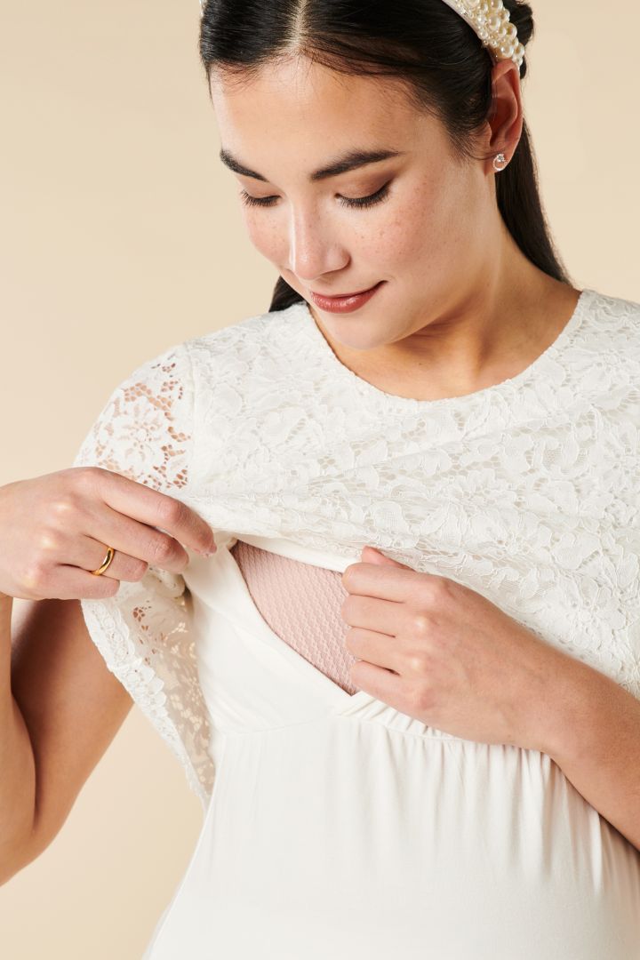 Umstands- und Stillshirt mit Spitze