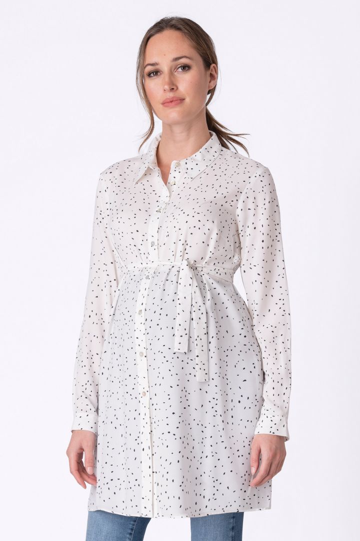 Long Maternity and Nursing Shirt With Splits