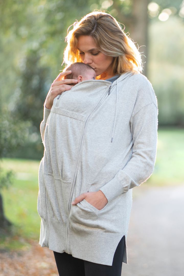 Long Umstands-Hoodie und Tragejacke