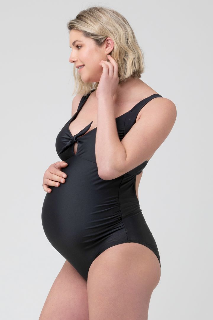 Umstandsbadeanzug mit Bindedetail