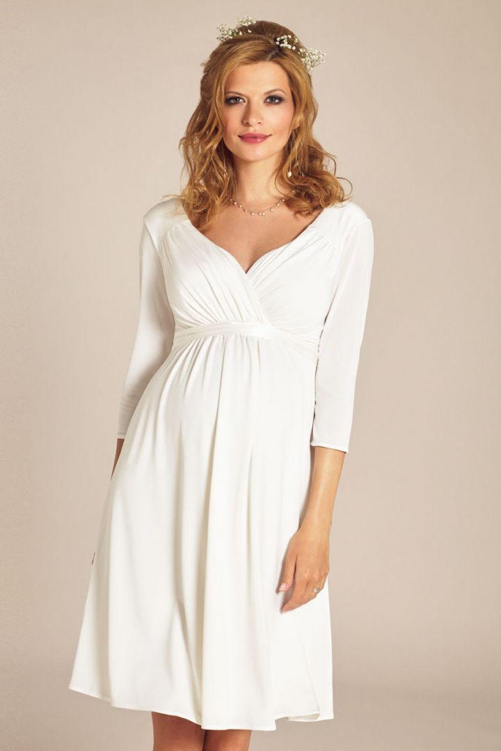 Umstandsbrautkleid mit Herzausschnitt