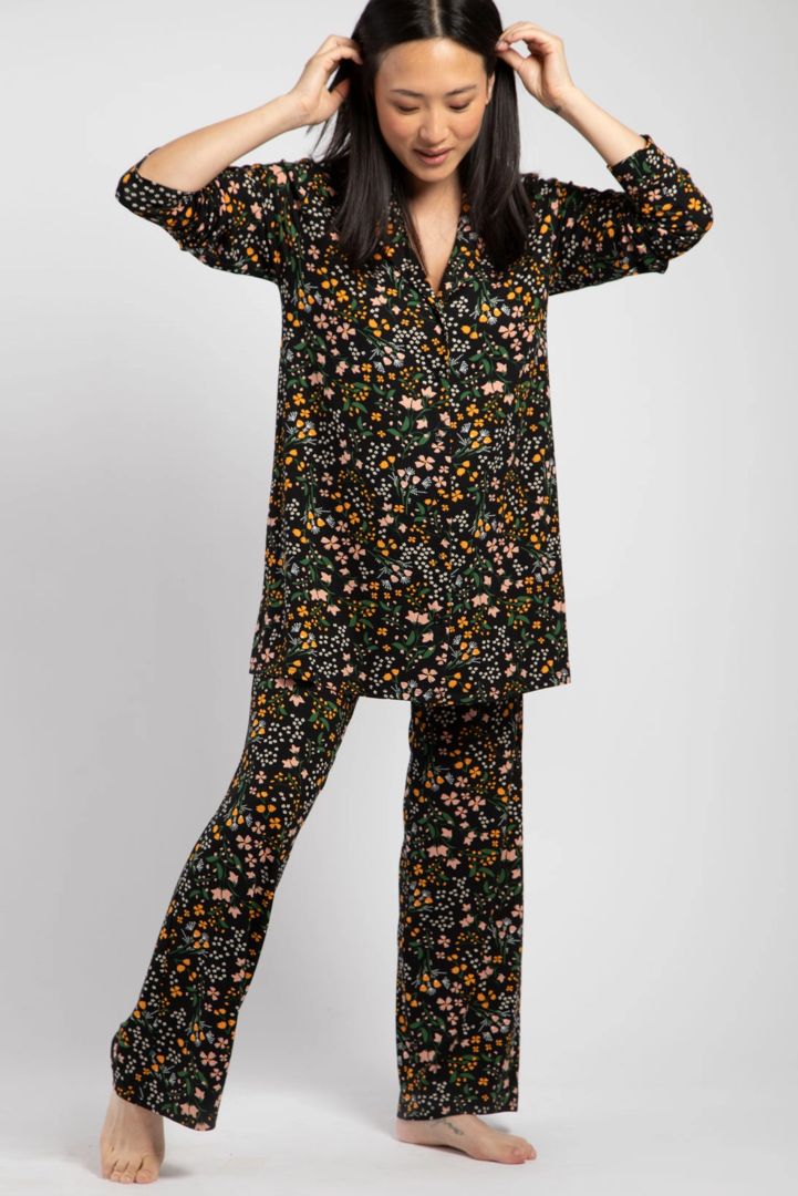 Boyfriend Umstands- und Stillpyjama zum Knöpfen