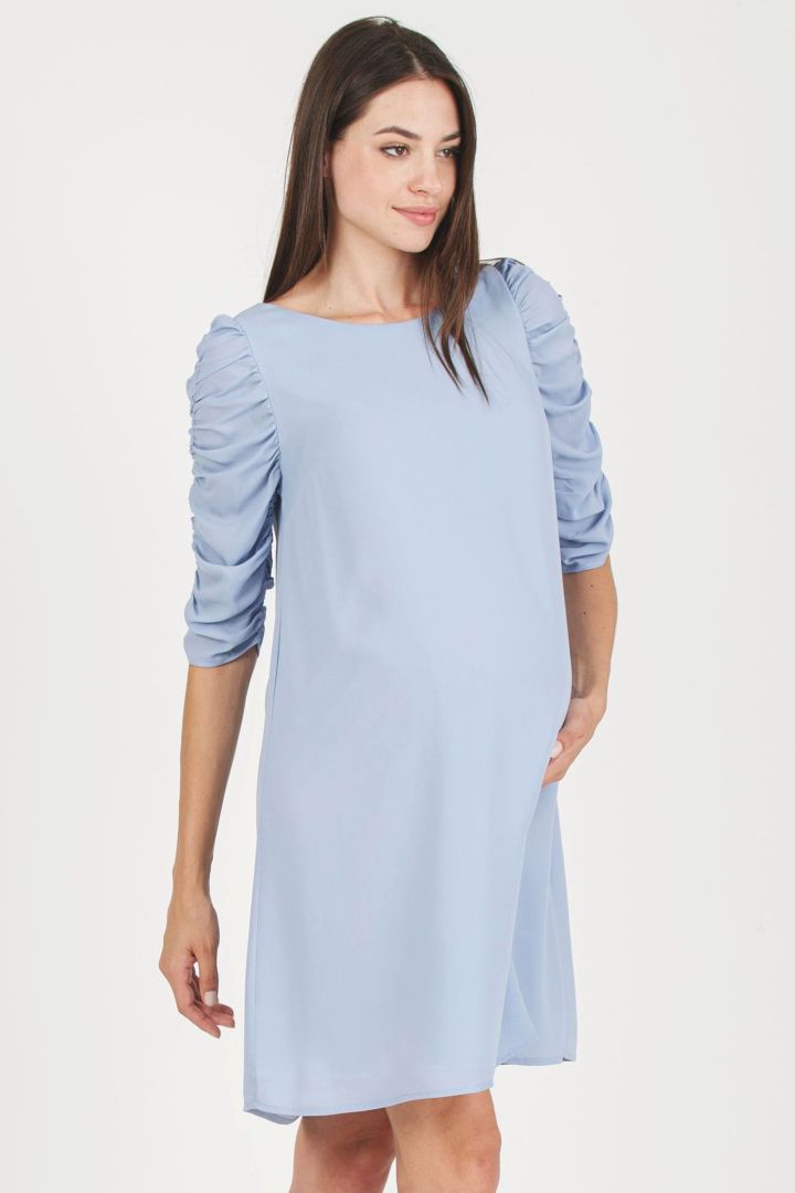 Chiffon Maternity Dress nude