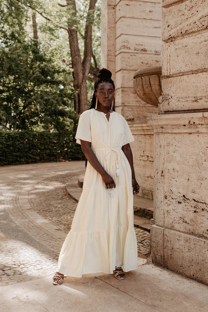 Maxi Maternity and Nursing Dress vanilla