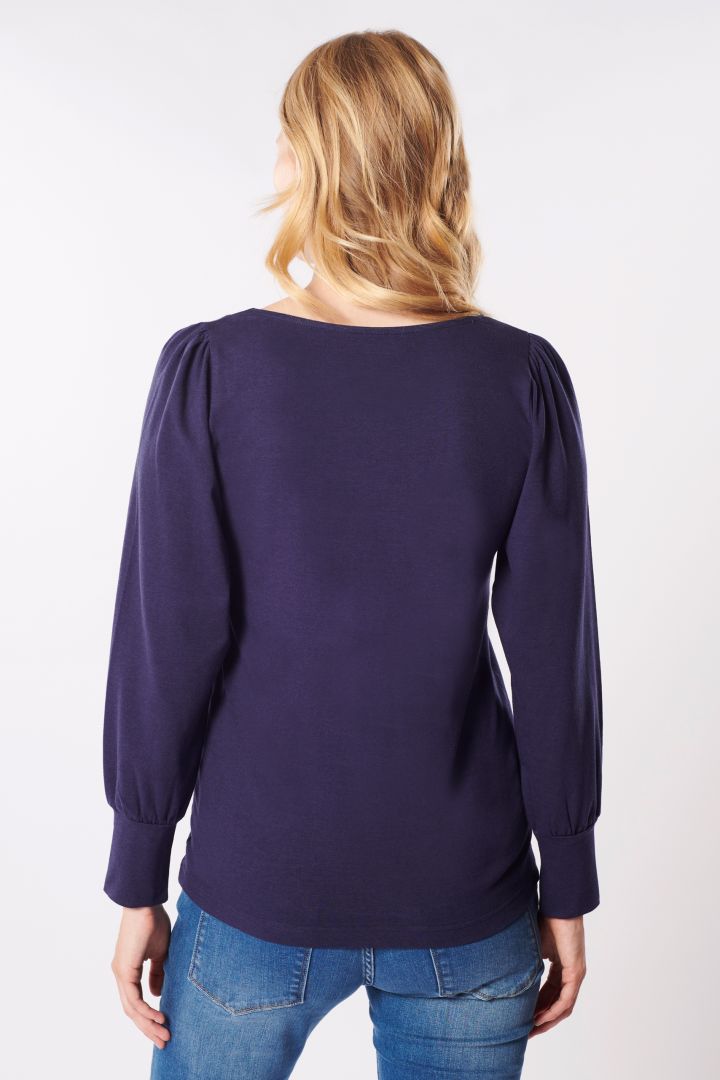 Boatneck Umstandsshirt navy