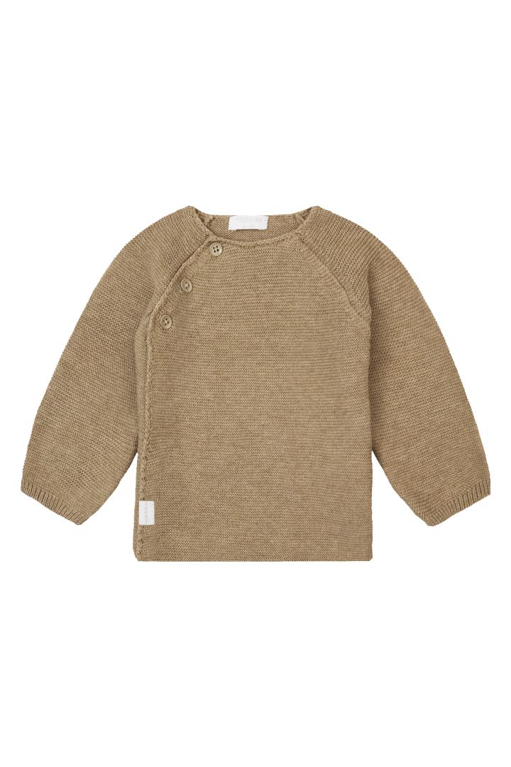 Organic Baby Wickel-Pullover khaki light