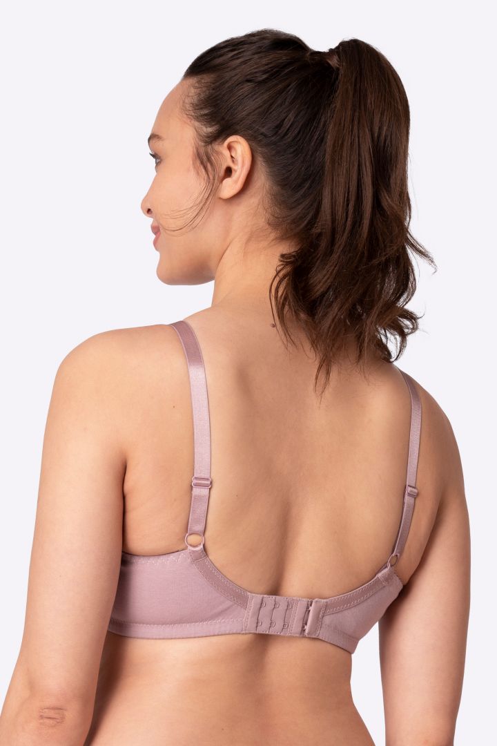 Cotton Nursing Bra mauve