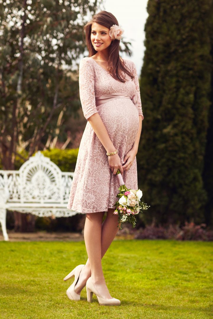 Festliches Umstandskleid mit Spitze