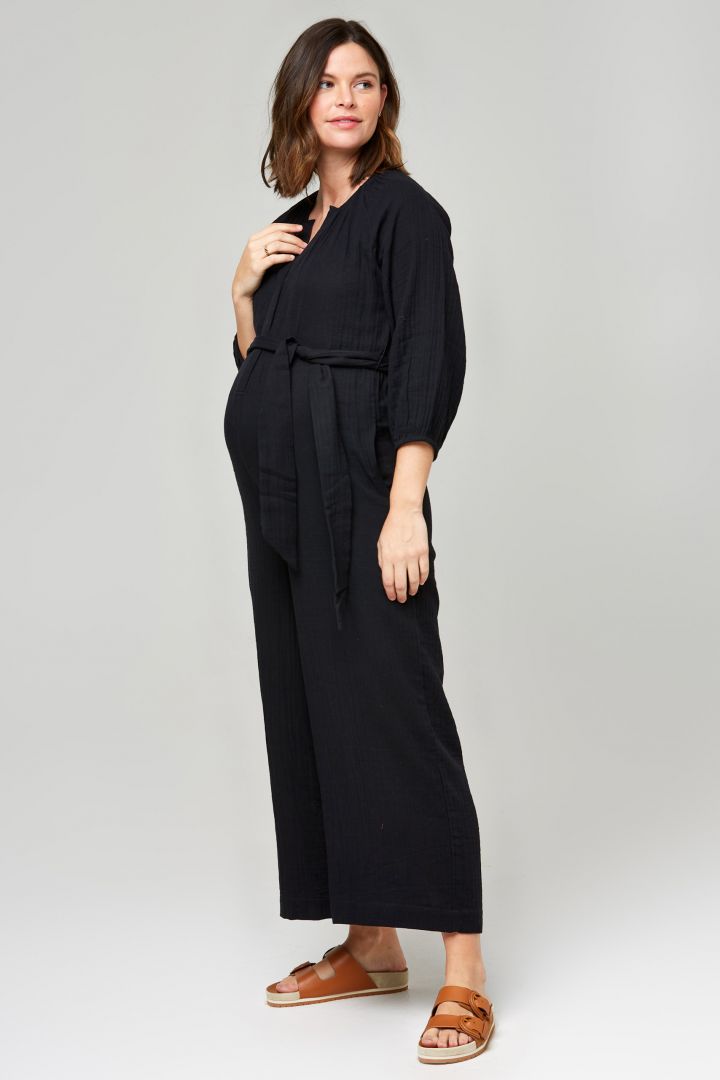 Umstands- und Still-Jumpsuit mit Gürtel