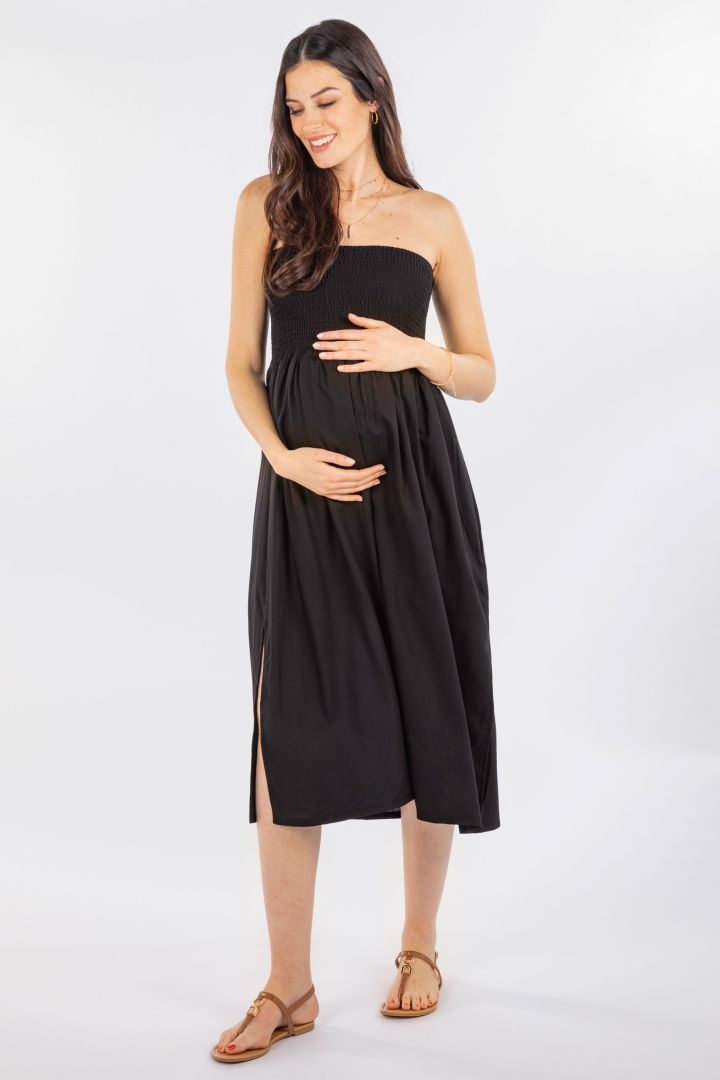 2 in 1 Umstandsrock und Kleid schwarz