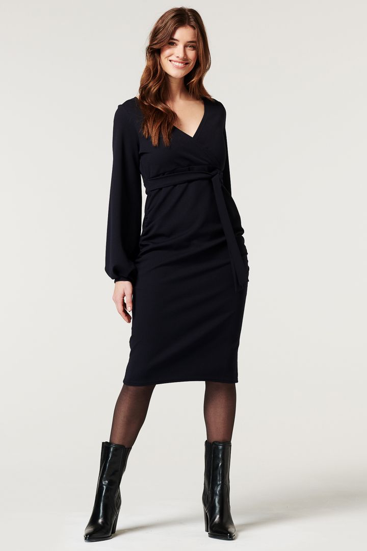 Eco Umstands- und Stillkleid mit Ballonärmeln