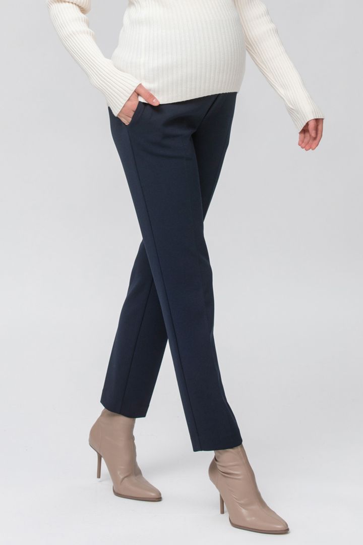 Business Umstandshose mit Bügelfalte dunkelblau