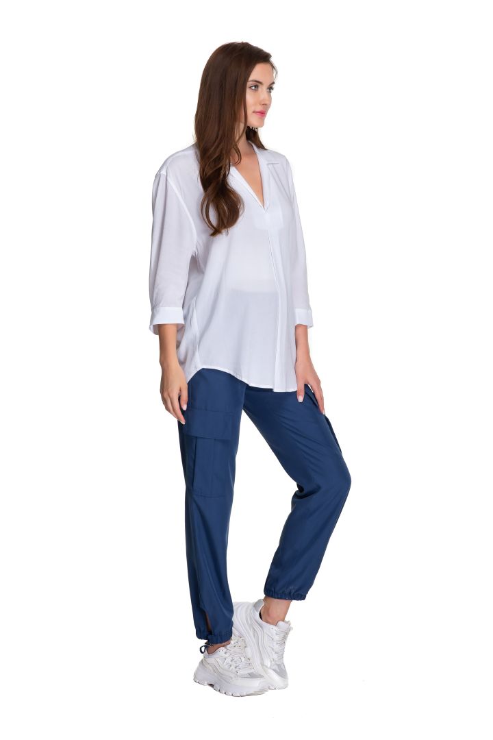 Cargo Maternity Trousers Denim