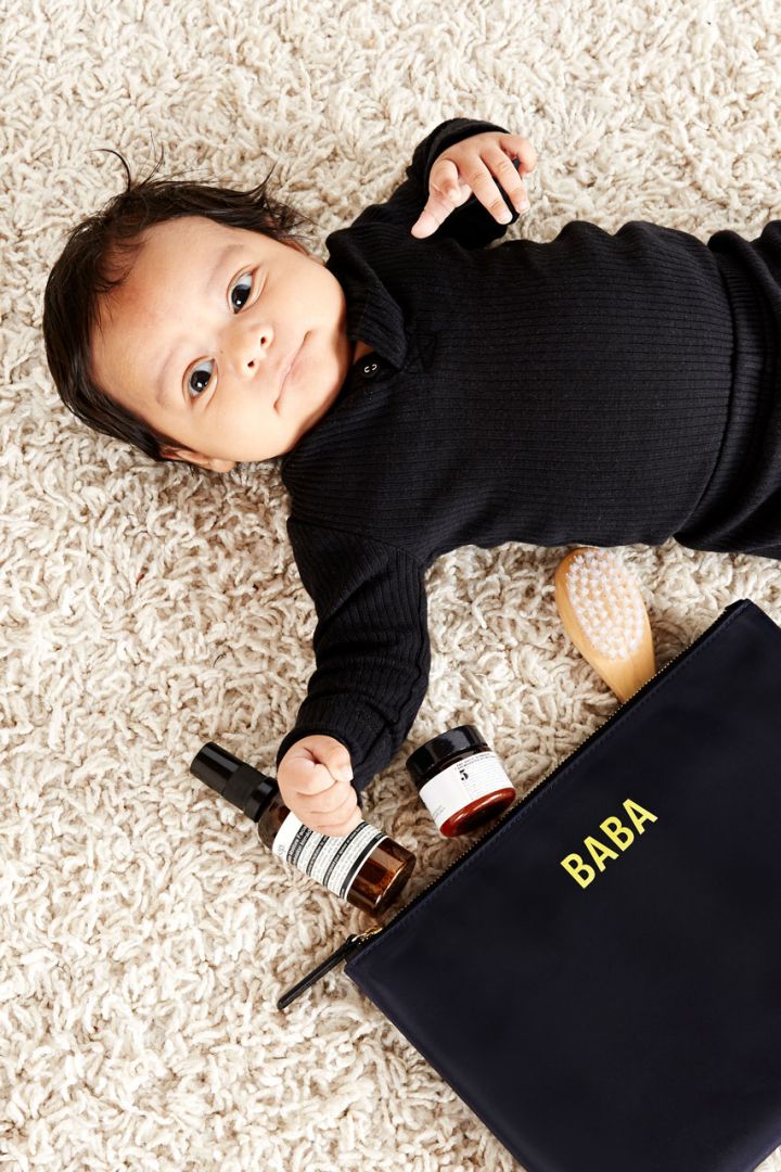 Baby Wickelclutch aus Nylon dunkelblau