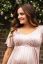 Preview: Long Kimono Maternity Dress rose/white