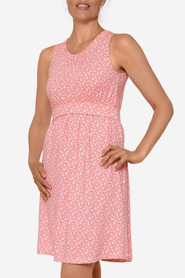 Umstands- und Stillkleid mit Blumen Print rose