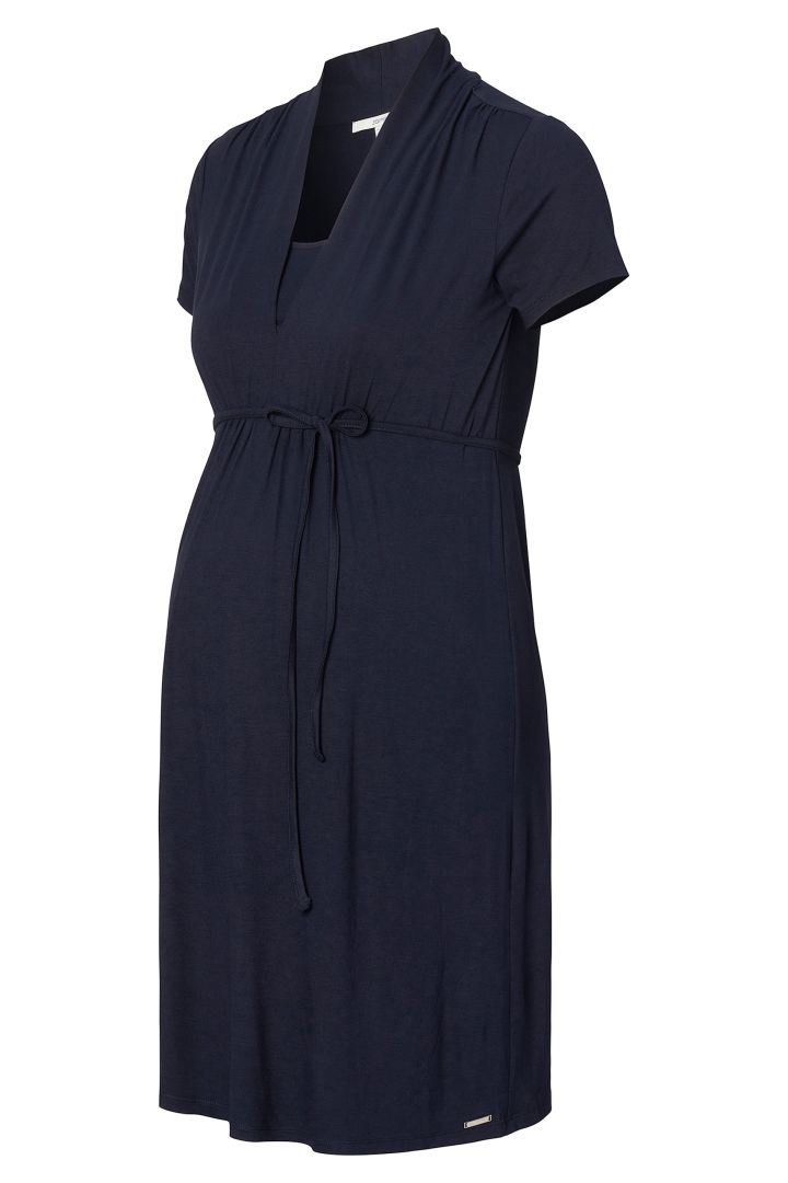 Umstands- und Stillkleid mit Bindegürtel