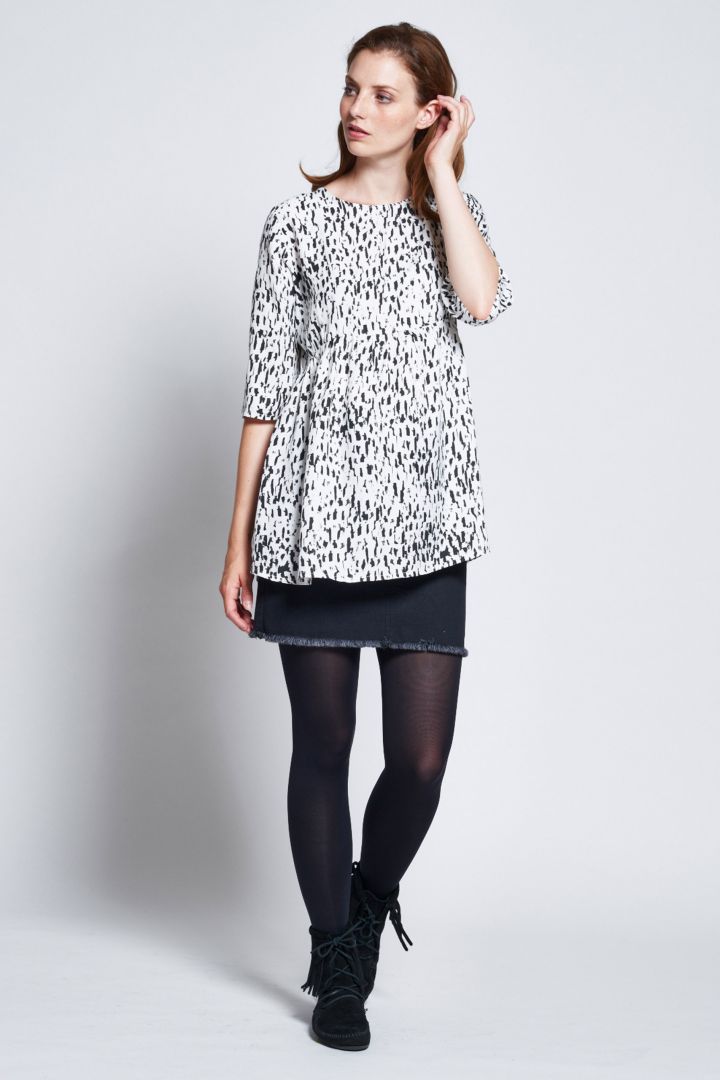 Blusentop mit Art Print