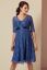 Preview: A-Line maternity dress with 3/4 sleeves in blue
