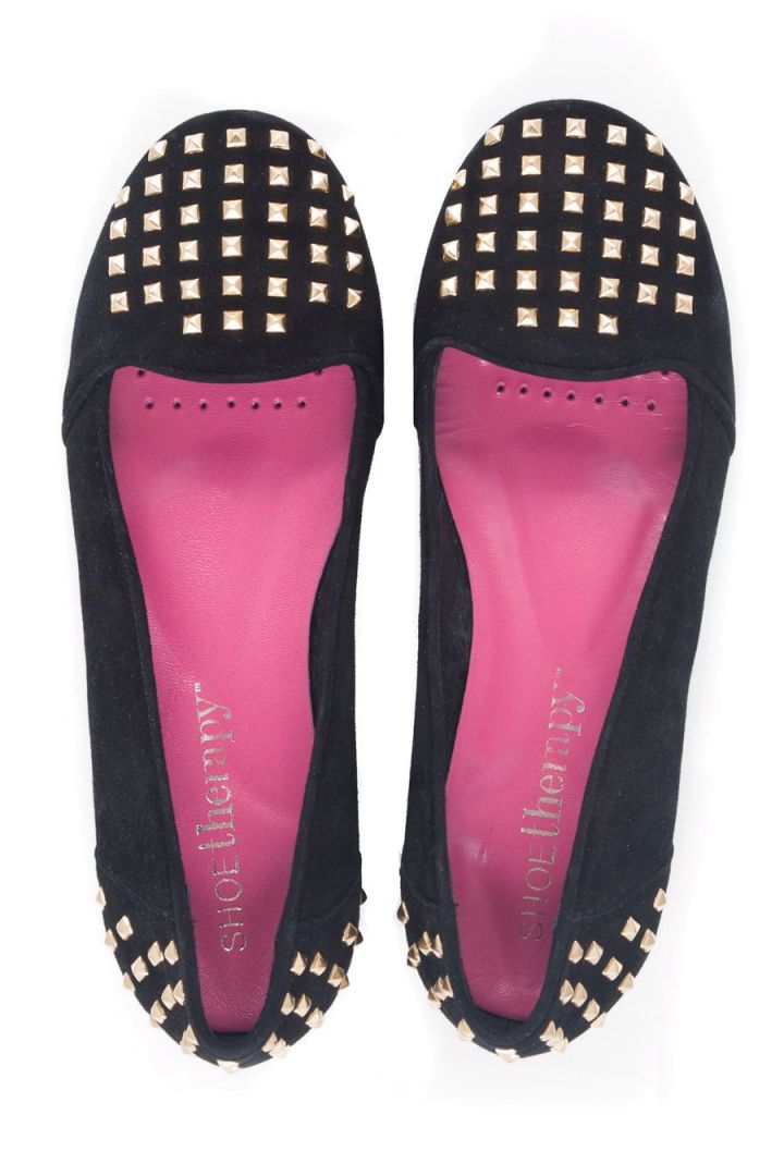 Nieten Slipper schwarz ShoeTherapy