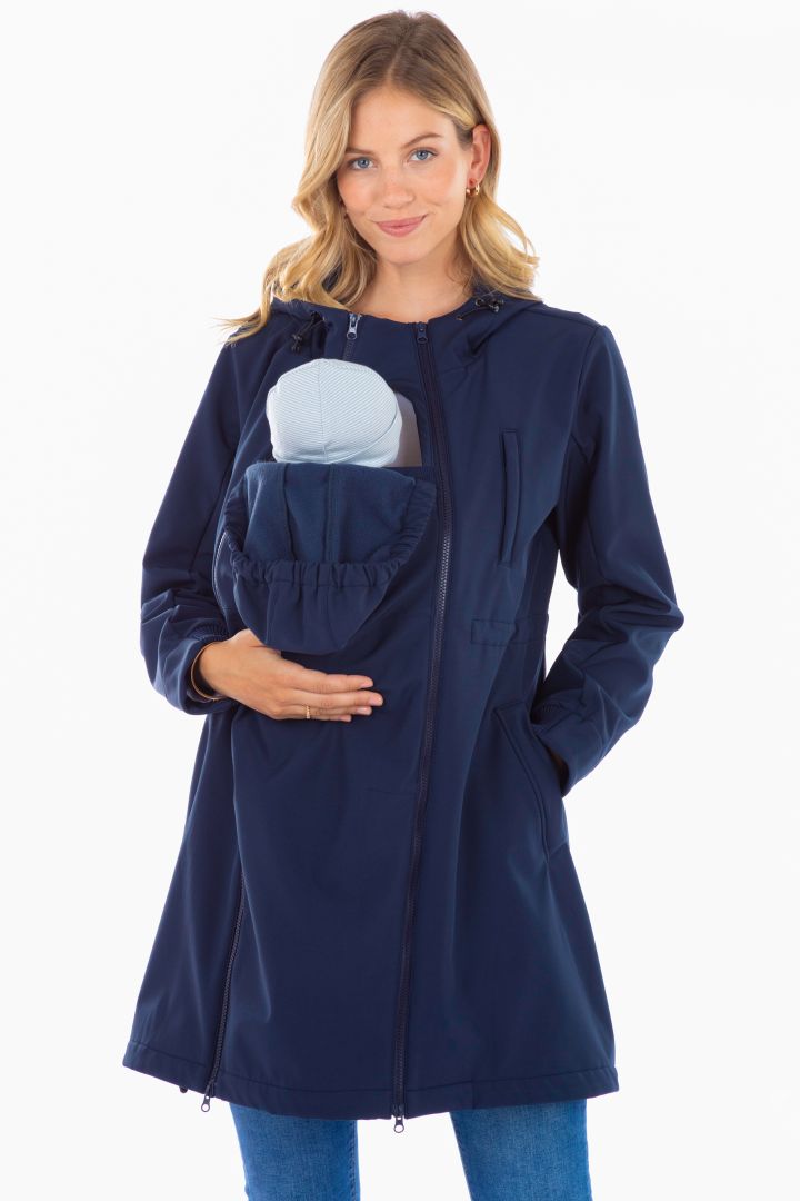 3 in 1 Umstands- und Tragejacke navy