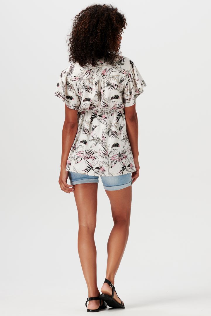 Umstands- und Stillbluse mit Allover Print